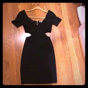 Black tight dress with cut outs